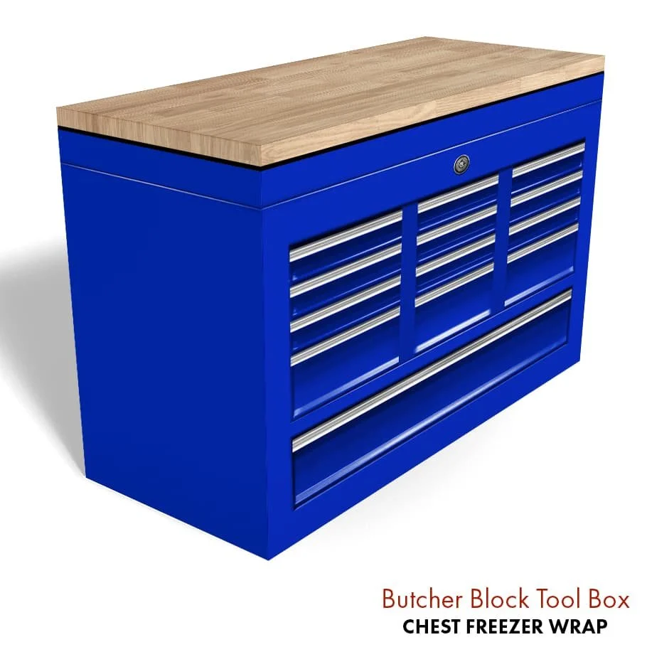 Butcherblock Workbench Tool Box Chest Freezer Wrap